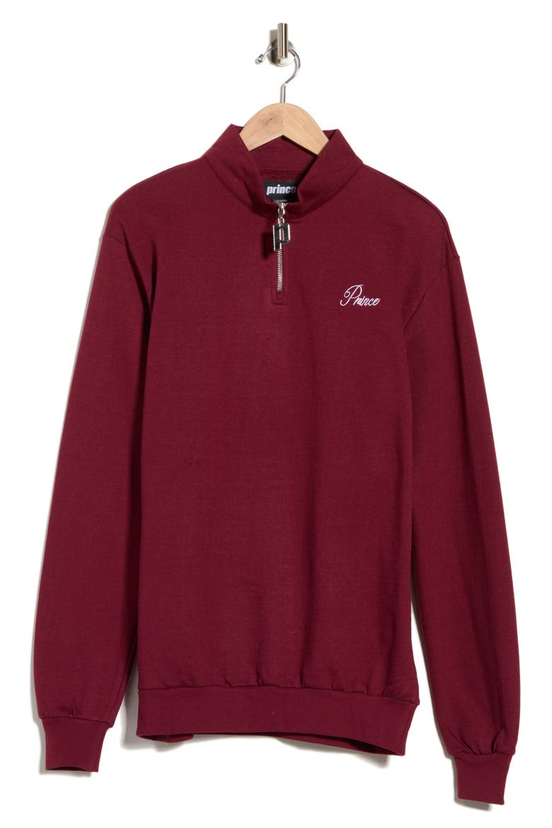 Fleece Quarter Zip Sweatshirt, Alternate, color, BROWN
