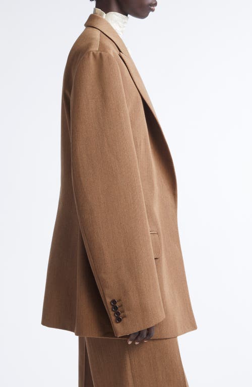 Fforme Malina Tailored Wool Blazer In Brown