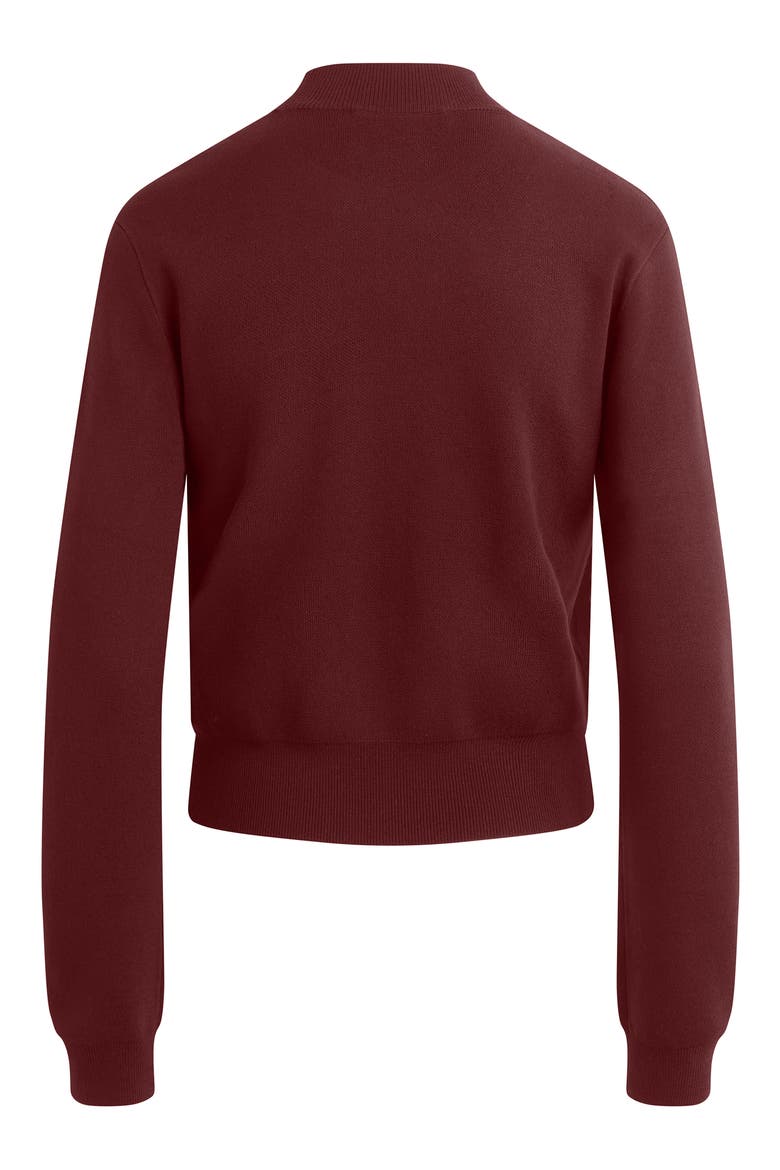 The Whitney Mock Neck Sweater, Alternate, color, VINO