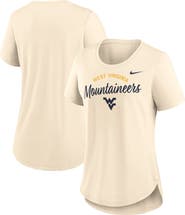 Nike Women's Nike  Cream West Virginia Mountaineers Script Logo Tri-Blend T-Shirt
