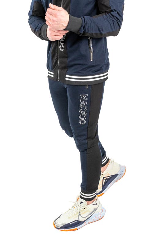 Maceoo Midnight Motion Skinny Fleece Joggers In Blue