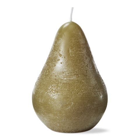 Light Green Pear Candle Sculpted Paraffin Wax for Decor