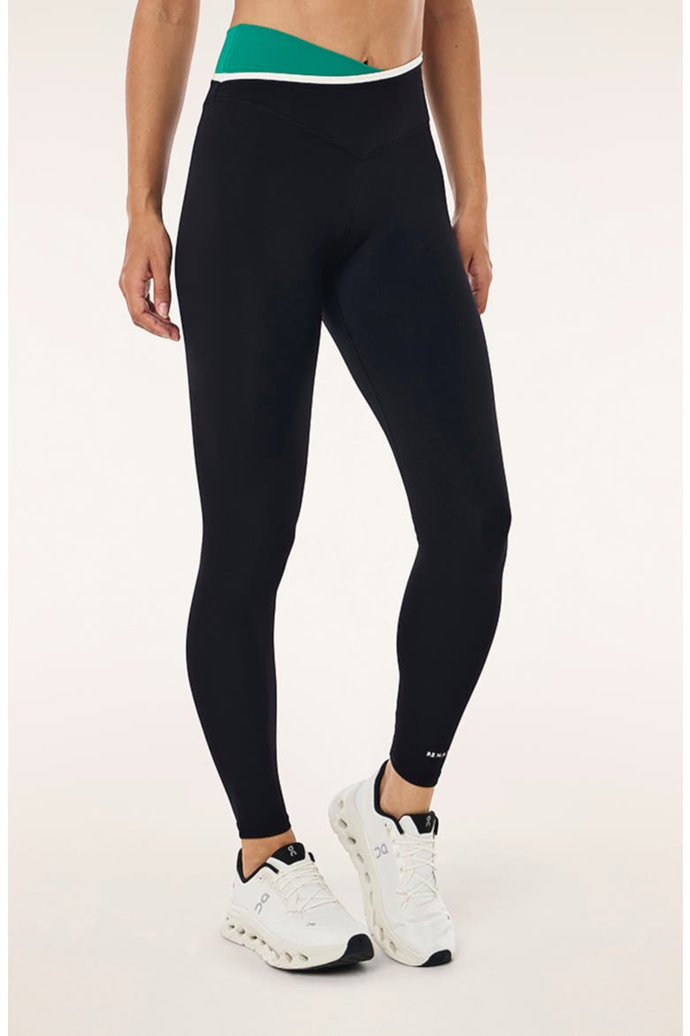 Status Full Length Leggings, Alternate, color, BLACK / COLLEGE GREEN