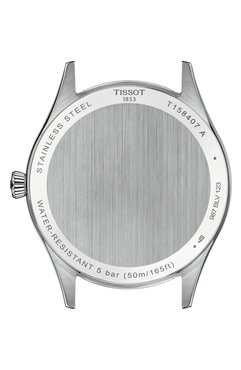 Tissot Classic Dream Automatic Leather Strap Watch, 40mm, Alternate, color, Blue