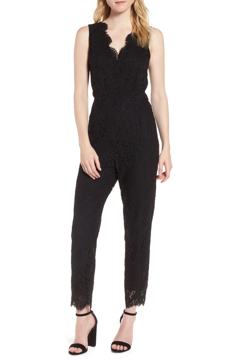 cupcakes and cashmere Evita Lace Jumpsuit, Main, color,