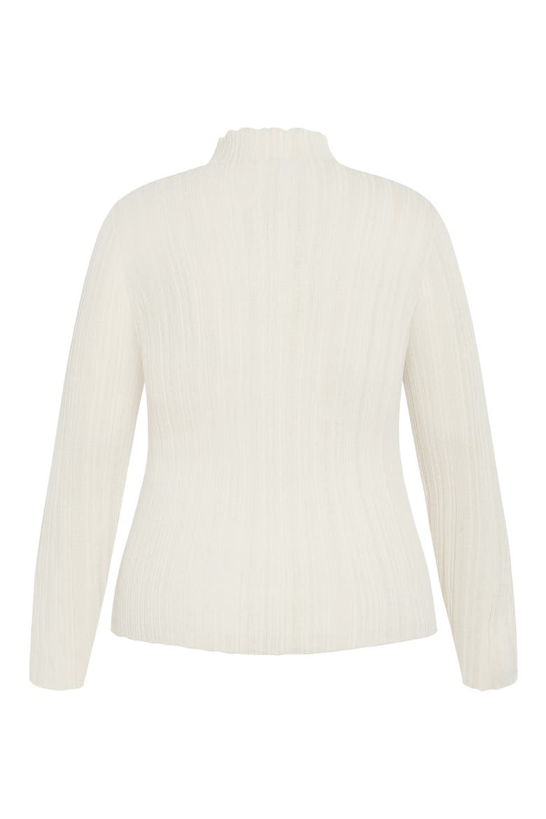 Crinkle Mock Neck Sweater, Alternate, color, CREAM