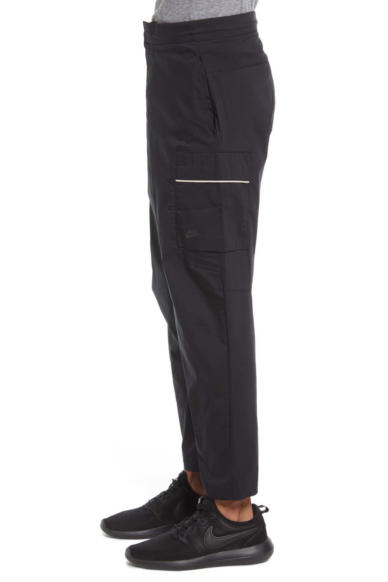Sportswear Style Essentials Unlined Cargo Pants, Alternate, color, BLACK/ SAIL/ ICE SILVER/ BLACK