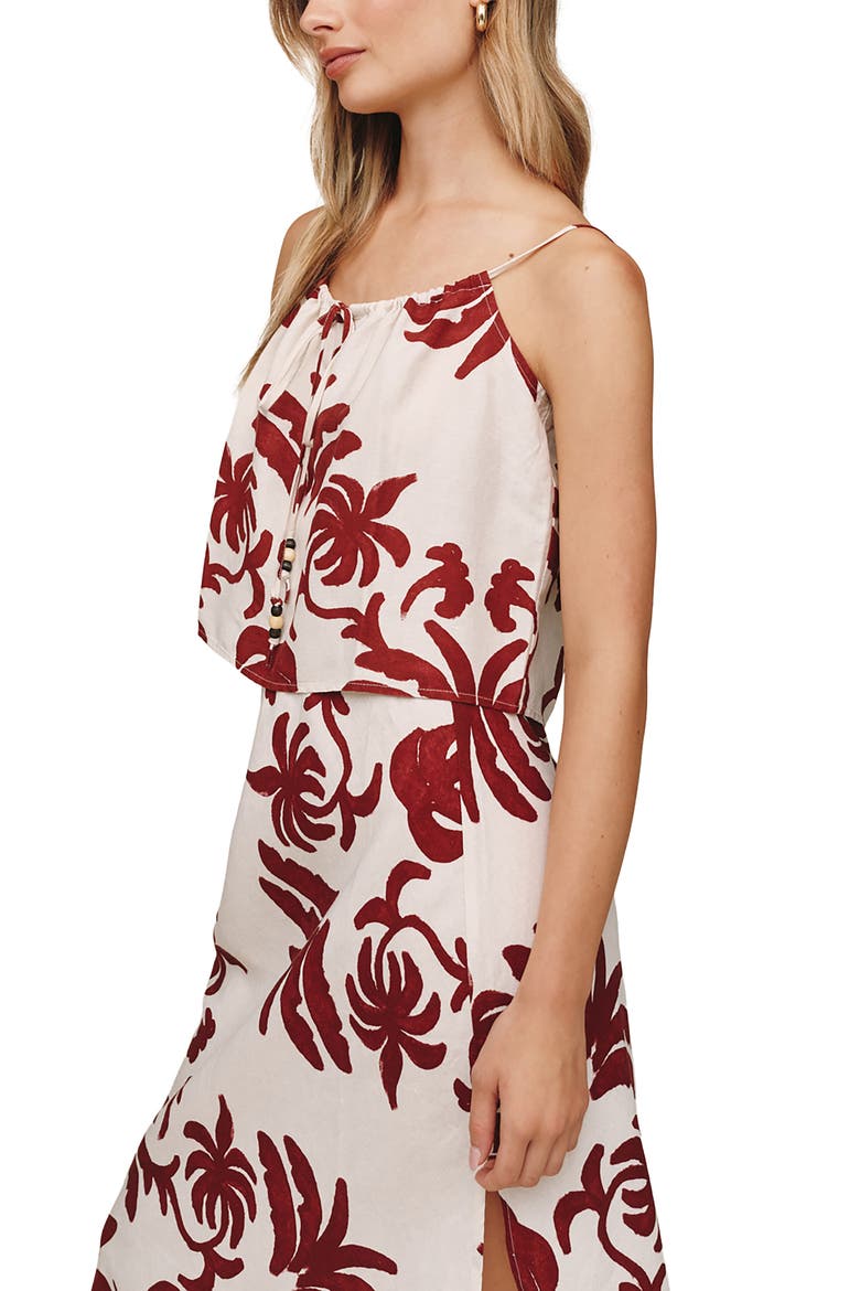 Tie Front Camisole, Alternate, color, ISLAND DAMASK PRINT
