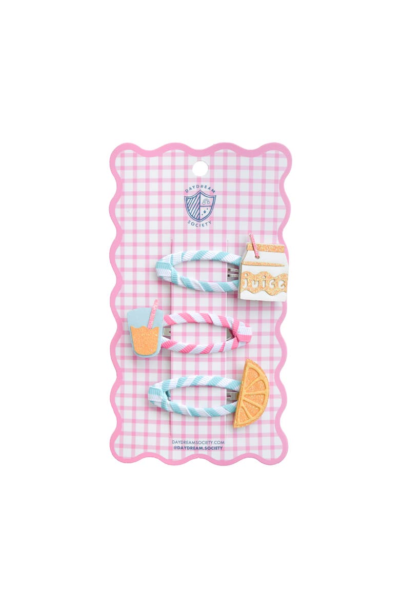 Daydream Society Orange Juice Hair Clip Set, Main, color, Assorted Pre-Pack