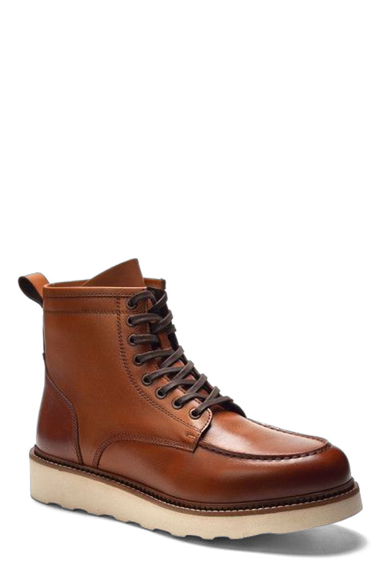 A. Veer Braddock Moc Boot, Alternate, color, Tan Nubuck