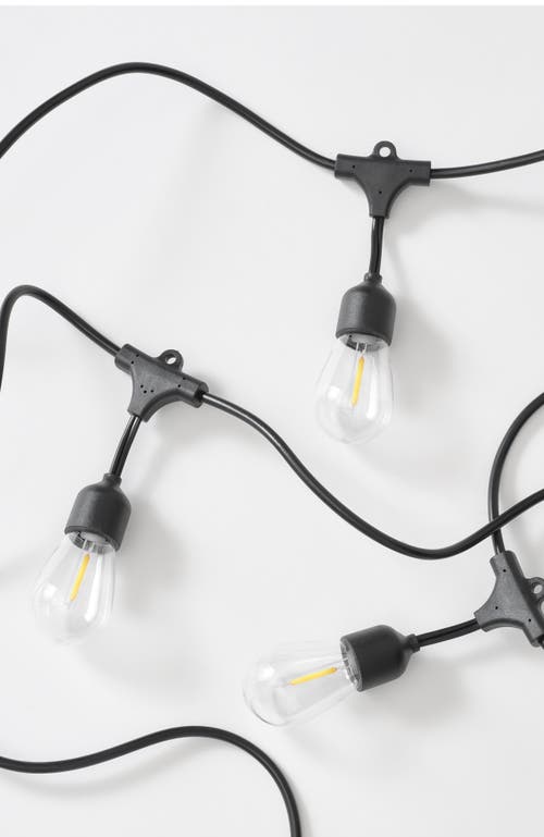 Brightech Solar-Powered Weatherproof LED 48' Outdoor String Lights - 15 Shatterproof Bulbs in Classic Black- 48' (15 Bulbs) 