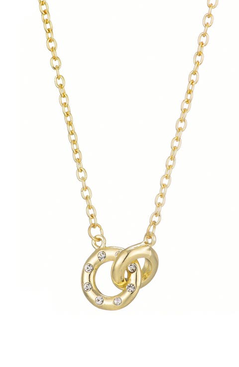 Cubic Zirconia Link Pendant Necklace