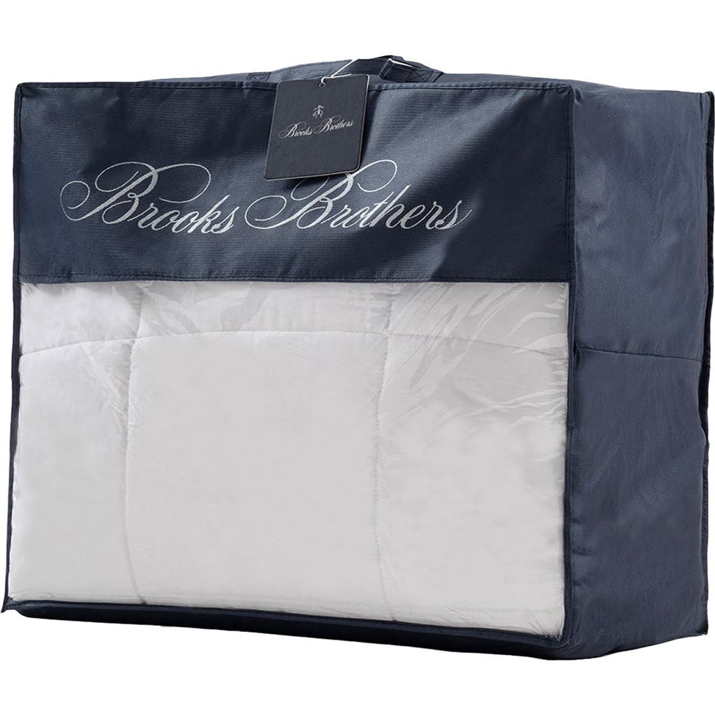 Brooks Brothers Cotton Mattress Topper In White