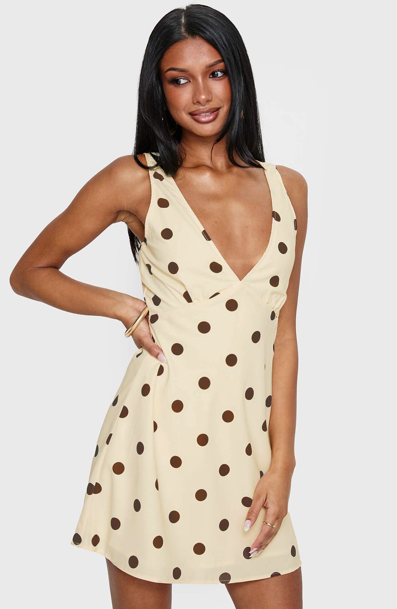 Princess Polly Nellie Polka Dot Sleeveless Minidress (Women)