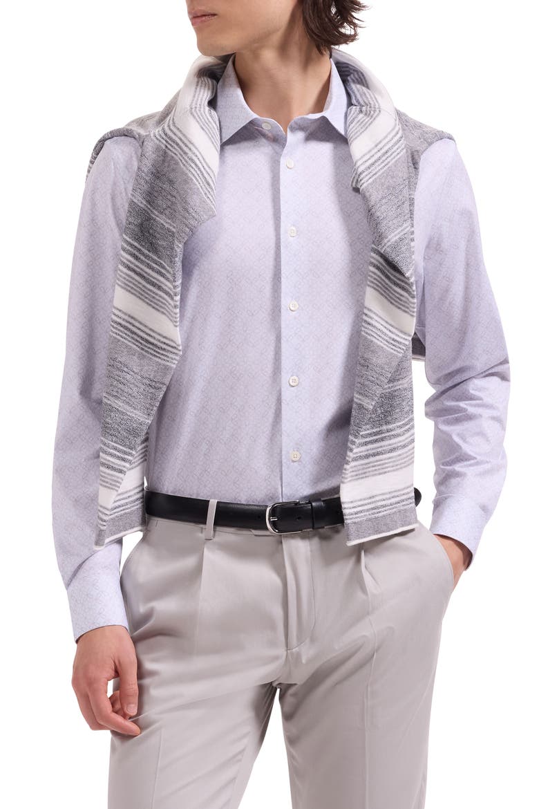 James OoohCotton® Geo Floral Button-Up Shirt, Main, color, IVORY