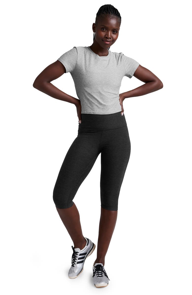 Beyond Yoga Featherweight Crop T-Shirt, Alternate, color, Silver Mist