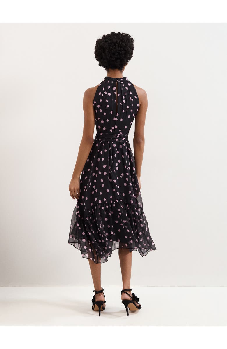 Phase Eight Lucinda Sleeveless Halter Midi Dress, Alternate, color, Black