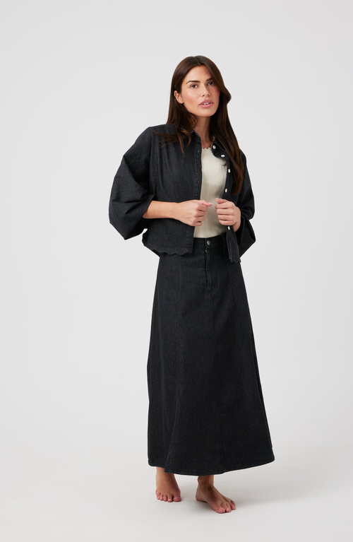 Shop By Tess Collection Raya Skirt In Black