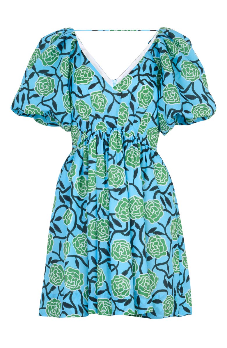 De Loreta Tati Puff Sleeve Cotton A-Line Minidress, Main, color, Amelia Print