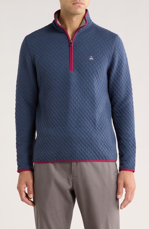 Quilted Fleece Quarter Zip Pullover