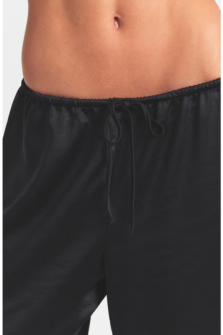 Lightweight Satin Straight Leg Pants, Alternate, color, OBSIDIAN