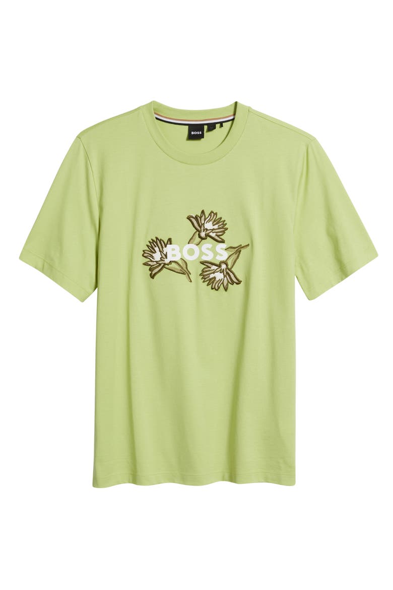 Thompson Floral Logo Cotton Graphic T-Shirt, Alternate, color, LIGHT GREEN