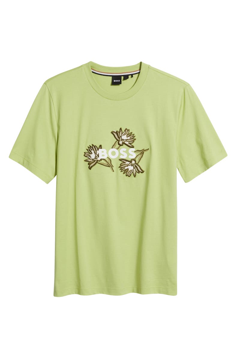 BOSS Thompson Floral Logo Cotton Graphic T-Shirt, Alternate, color,