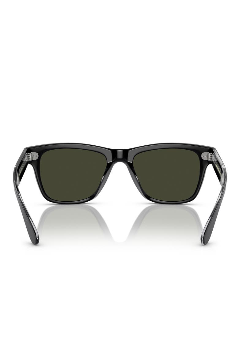 Oliver 51mm Polarized Pillow Sunglasses, Alternate, color, BLACK / G-15 POLAR