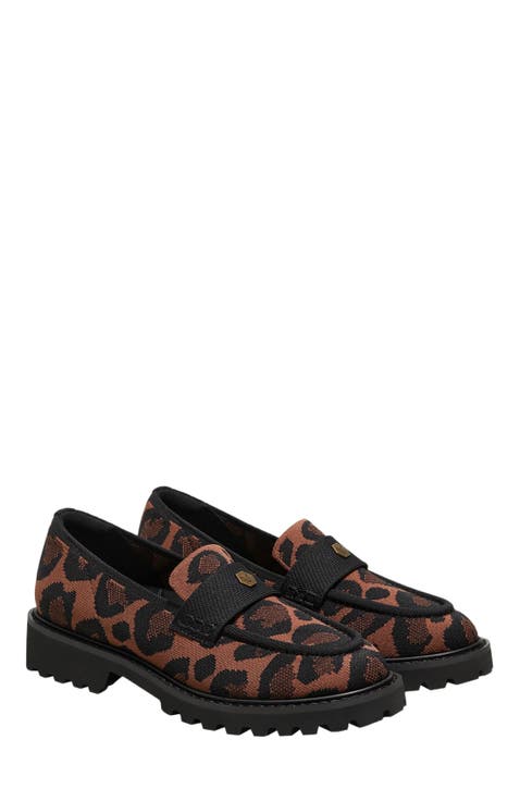 Round-Toe Platform Chunky Heel Loafers (Francesca)