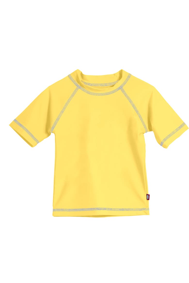 Baby Boys UPF 50+ Short Sleeve Rashguard, Alternate, color, Yellow
