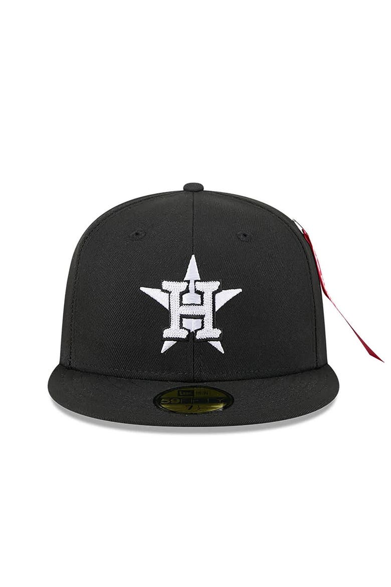 Men's New Era x Alpha Industries  Black Houston Astros 59FIFTY Fitted Hat, Alternate, color, Black