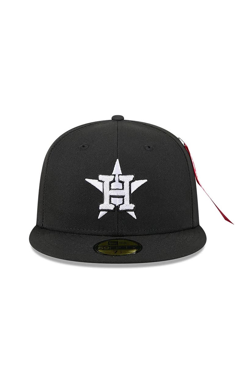 New Era x Alpha Industries Men's New Era x Alpha Industries Black Houston Astros 59FIFTY Fitted Hat, Alternate, color, Black