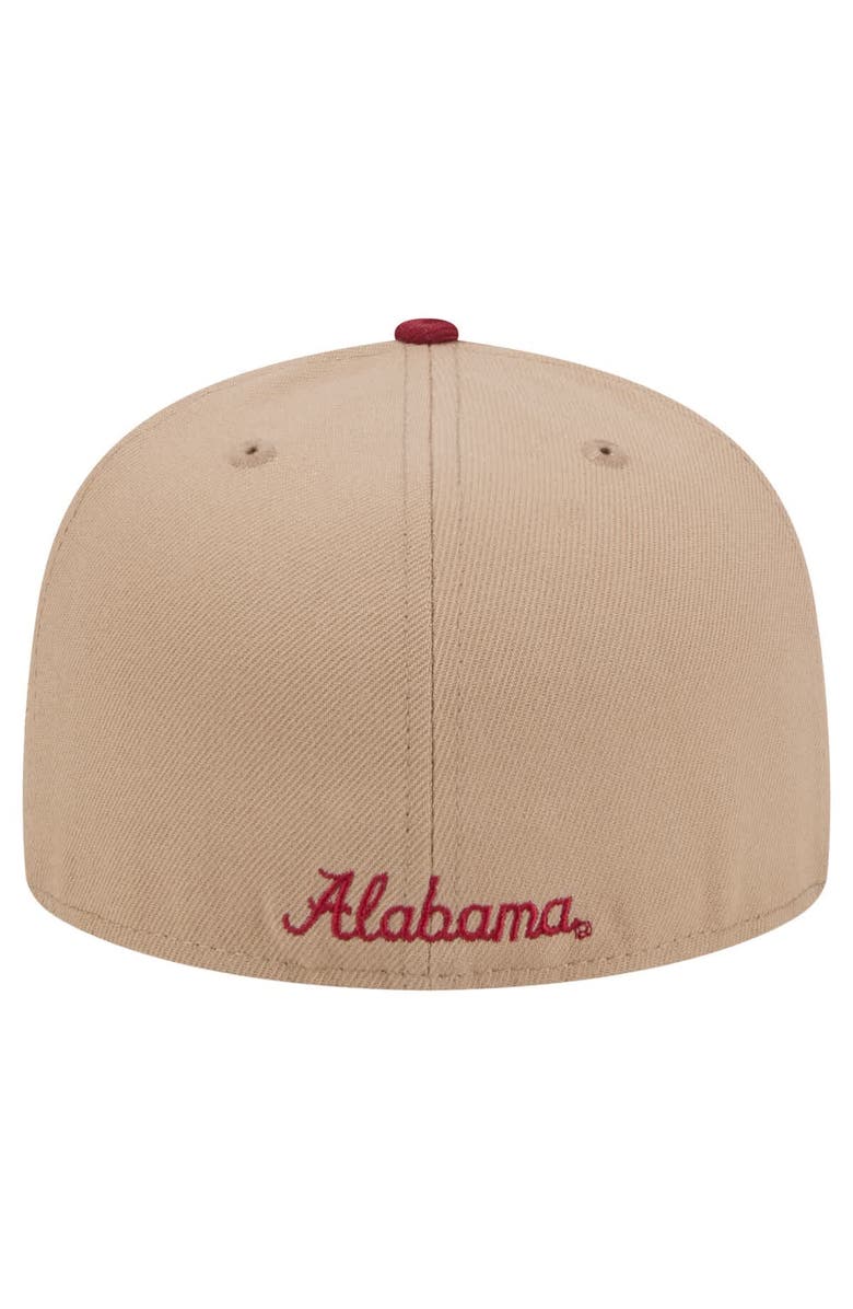 New Era Men's New Era Khaki Alabama Crimson Tide Two-Tone 59FIFTY Fitted Hat, Alternate, color, Khaki