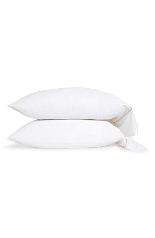 Pom Pom At Home Sheena Set Of 2 Sateen Pillowcases In Pink