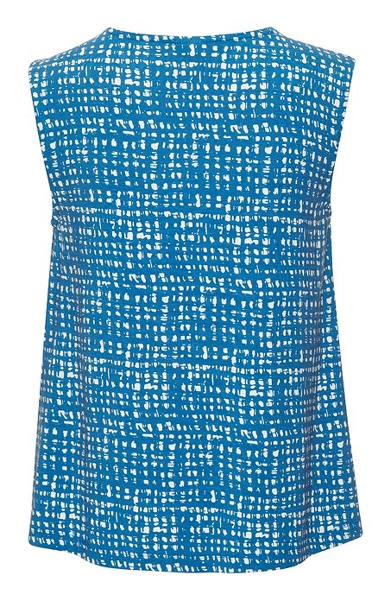 LASCANA Women's Print V-Neck Top, Alternate, color, Blue-Printed