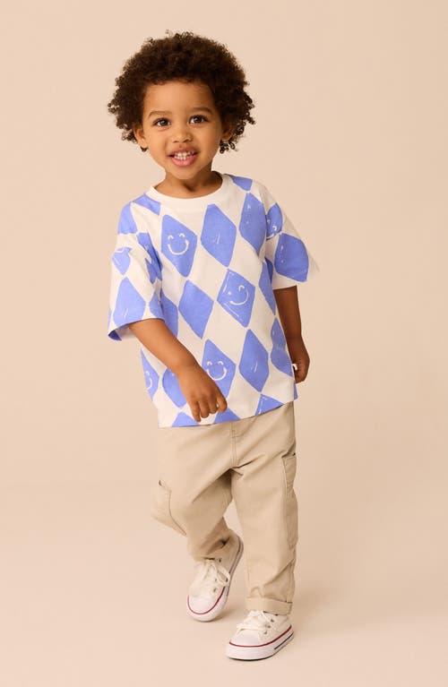 Next Kids' Geometric Smiley Face Print T-shirt In Blue