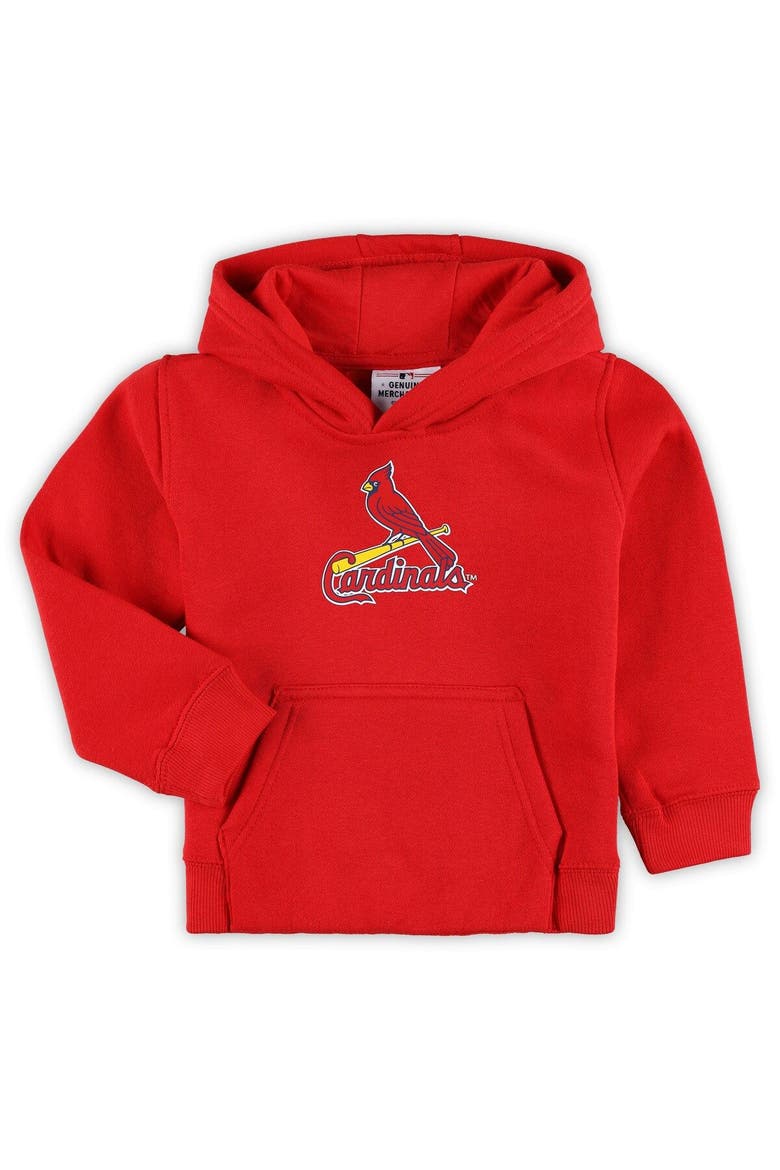 Toddler Red St. Louis Cardinals Team Primary Logo Fleece Pullover Hoodie, Main, color, Red