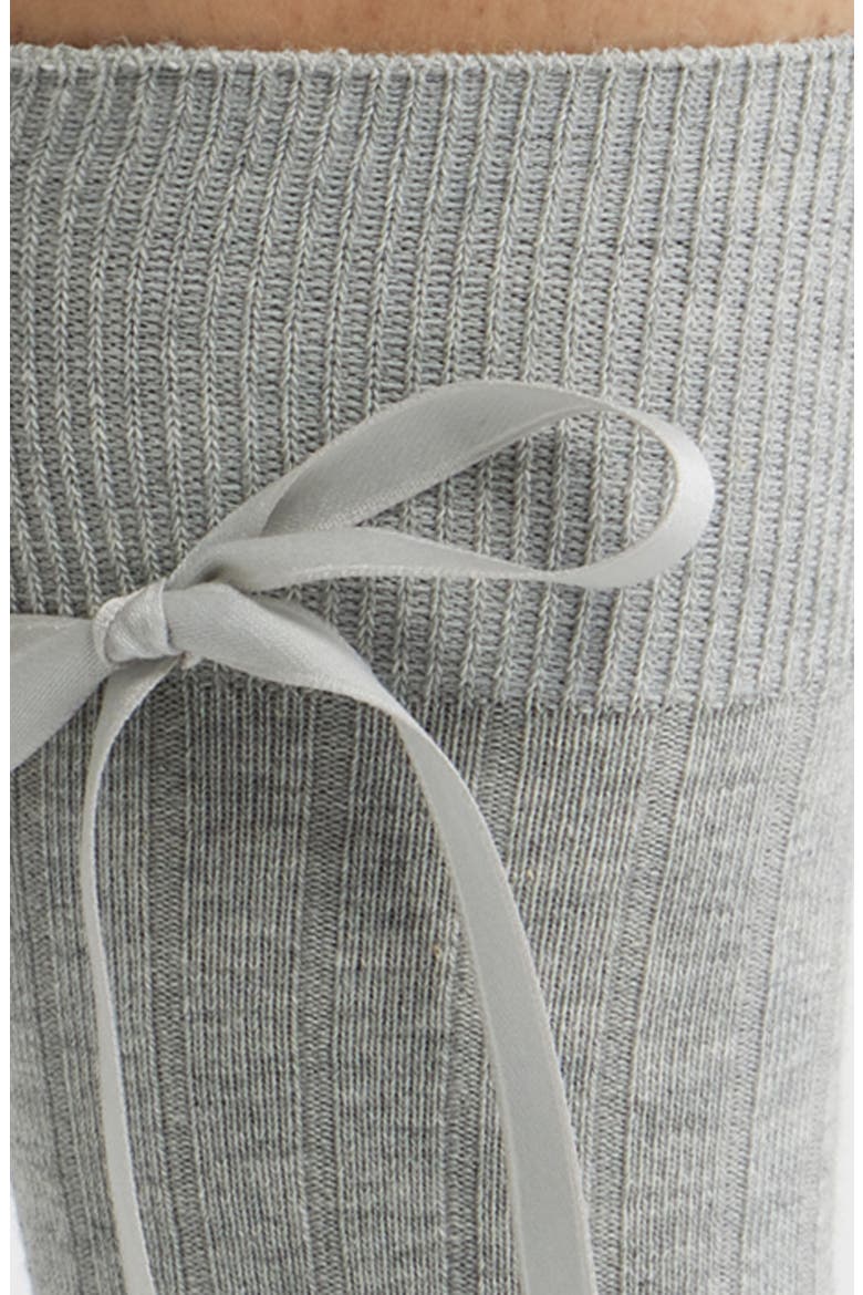 Satin Ribbon Crew Socks f, Alternate, color, GREY