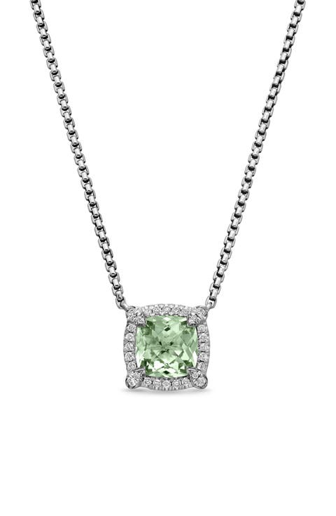 Petite Chatelaine® Pavé Bezel Pendant Necklace