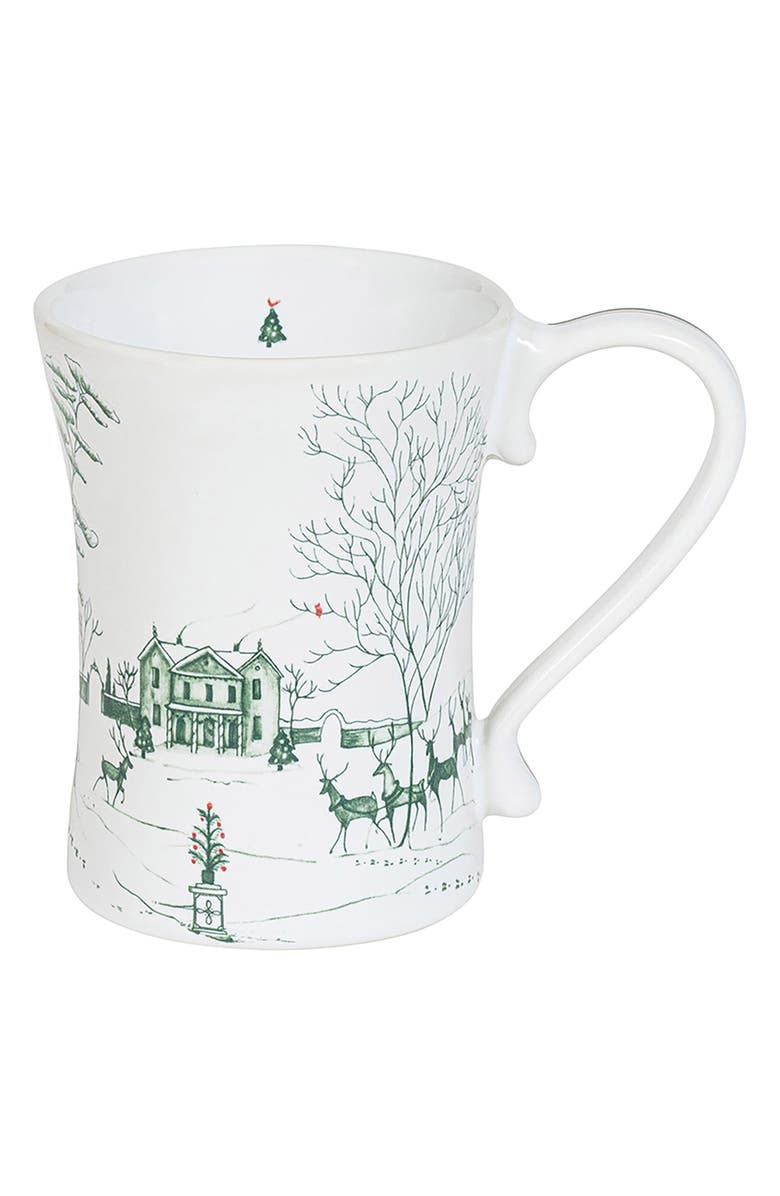 Juliska Country Estate Winter Frolic Mug, Main, color, Evergreen