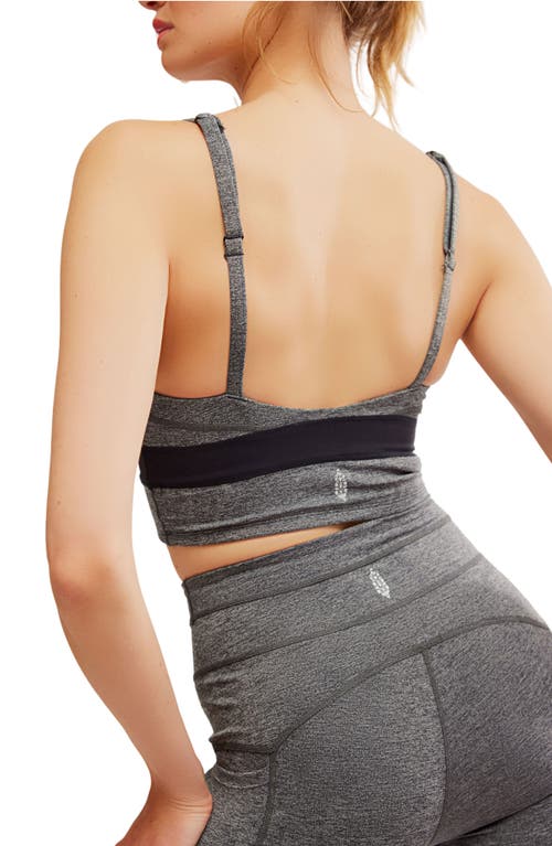 Free People Mountain Colorblock Crop Camisole In Black Combo
