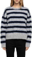 Zadig & Voltaire Markuz Stripe Brushed Cashmere Sweater