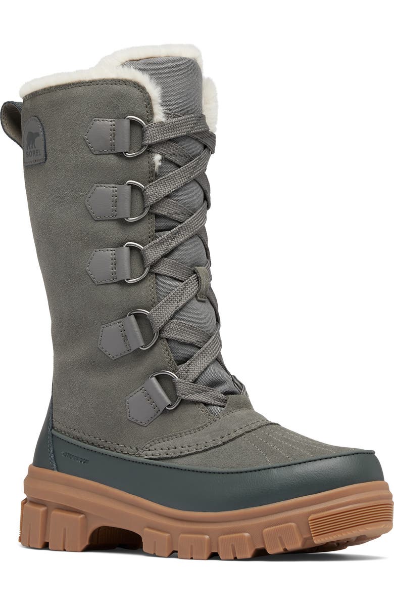 SOREL Tivoli V Faux Fur Lined Tall Waterproof Boot, Main, color, Quarry/ Grill