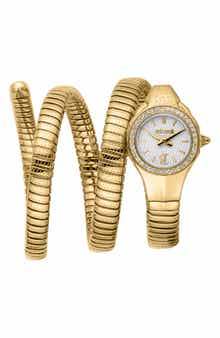 Just Cavalli Snake Bracelet Strap Watch, 22mm x 35.5mm