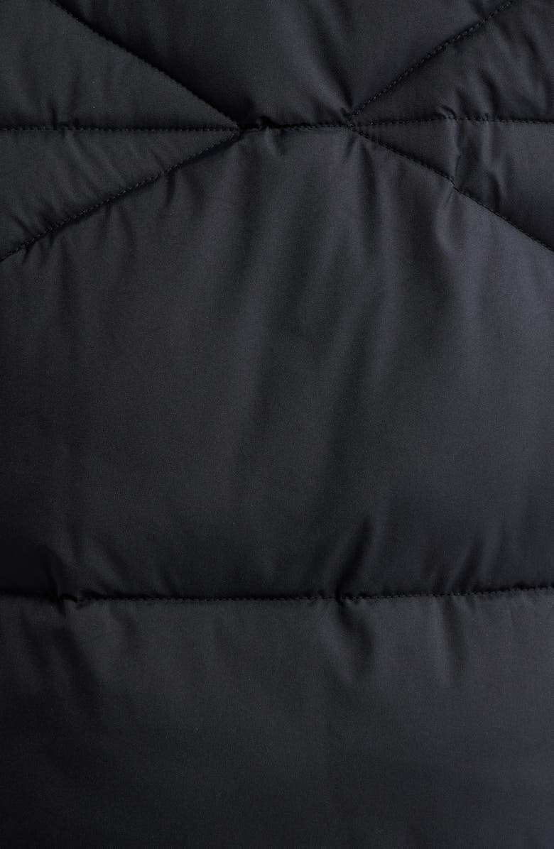 Sam Edelman Faux Fur Trim Hooded Quilted Jacket, Alternate, color, Black