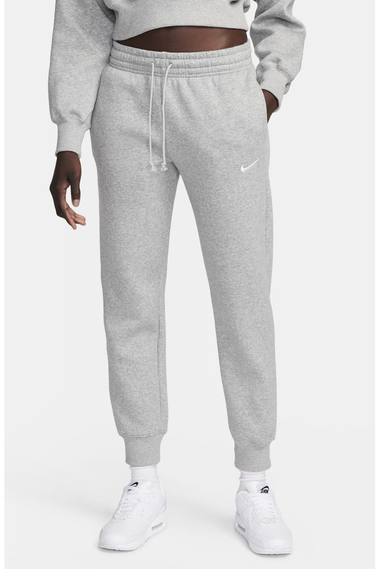Sportswear Phoenix Fleece Mid Rise Joggers, Main, color, 063 DARK GREY HEATHER/SAIL