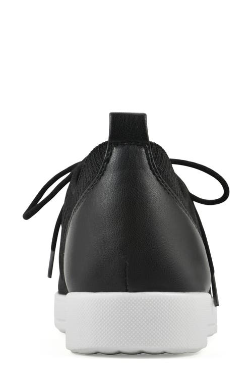 White Mountain Footwear Upscale Knit Sneaker In Black Fabric