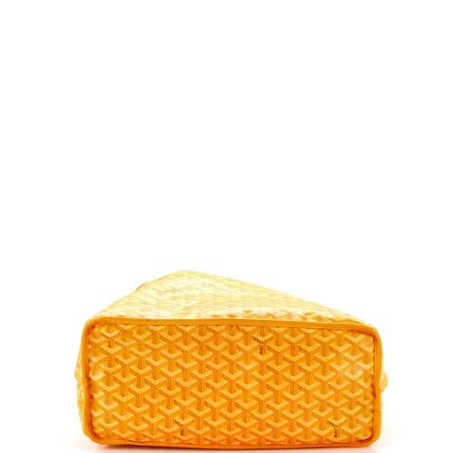Pre-owned Goyard  Goyard Anjou Reversible Tote Coated Canvas Pm In Yellow