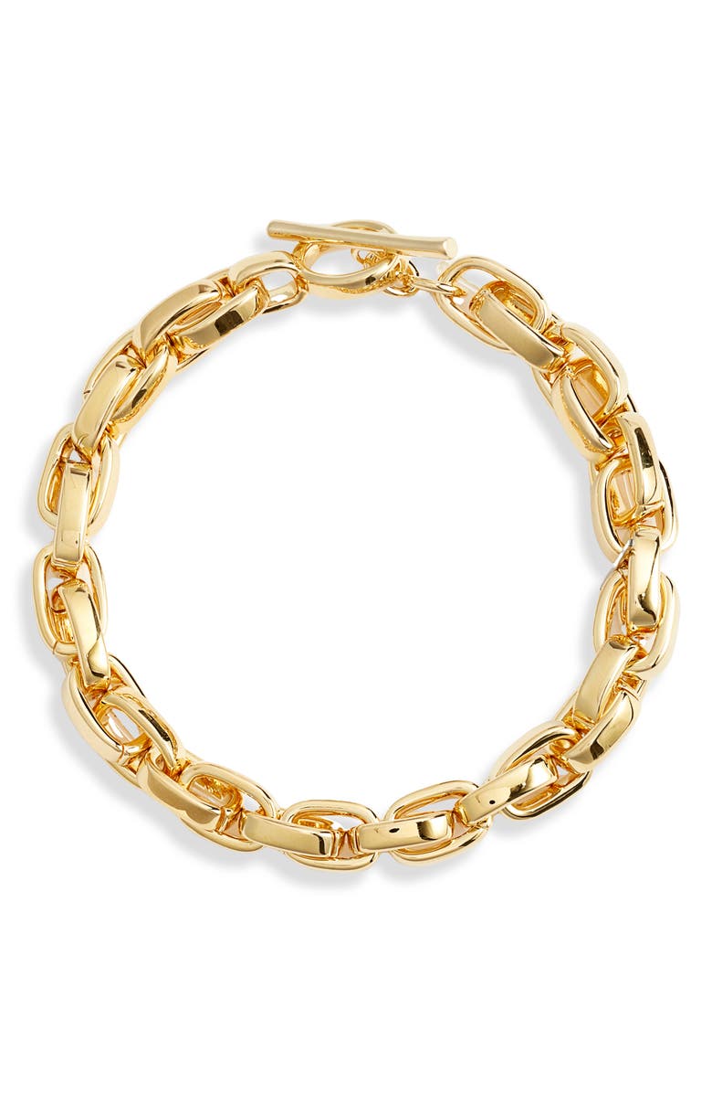 Nordstrom Demi Fine Chain Toggle Bracelet, Main, color, 14K Gold Plated