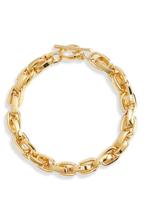 Demi Fine Chain Toggle Bracelet
